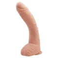 Dildo zakrzywione cyberskóra, BAILE BW-008037NR, realistyczne, materiał TPR