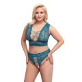 Bralette i stringi COTTELLI LINGERIE, koronka, XL, zmysłowość, elegancja
