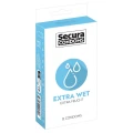 Prezerwatywy (kondomy) Secura Extra Wet – 12 szt., lateksowe, extra nawilżone, 52 mm