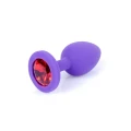 Plug anal (Biżuteria) MyLove Toys — silikonowy, fioletowy, mały (7 cm, Ø 2,7 cm)