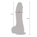 Dildo silikonowy Get Real Naked – obrotowy, wibrujący, dł. 20 cm