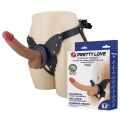 Dildo Pretty Love Wells 6,3" z mocowaniem, silikon, wodoodporny, ergonomiczny