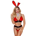 Kostium Króliczka Sexy Bunny PARIS HOLLYWOOD, 5 elementów, Elastyczny materiał, TU