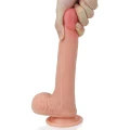 Dildo LoveToy Dual – platynowy silikon, dwuwarstwowe, przyssawka, 20,5 cm