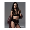 Komplet bielizny OBSESSIVE – transparentny mesh, fiszbiny, pas do pończoch XL/2XL