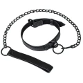 Obroża BDSM Party Hard Sin, regulowana, poliuretanowa, 4,8 cm szerokości, czarna