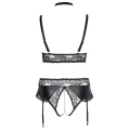 Biustonosz i majtki ouvert COTTELLI LINGERIE, regulowane szelki, elegancka koronka