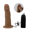 Dildo Draven Strap-On PRETTY LOVE, 6,8'' z regulowaną uprzężą, silikon, wibracje wieloprędkościowe