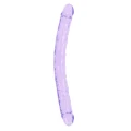 Podwójne dildo REALROCK CRYSTAL CLEAR - 45 cm, Analne/Waginalne, Wodoodporne