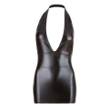 Sukienka wet look COTTELLI LINGERIE, czarna, halter-neck, elegancka i seksowna