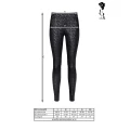 Legginsy wetlook DEMONIQ Kolekcja Silver Touch BRConstanza001, czarne, XXL, z kieszeniami