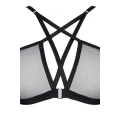 Biustonosz i stringi DEMONIQ Kolekcja Lady X Aina XL - czarna siateczka, metalowe zapięcia