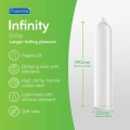 Prezerwatywy opóźniające Pasante Infinity 144szt, 54mm, 8,5% benzokainy