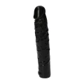 Dildo analne Zeno Black, 16,5 cm, wodooporny, z realistycznymi żyłkami