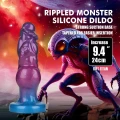 Dildo - Power Monsters Rift Titan - 24 cm, silikonowy, z regulowanym wypełnieniem