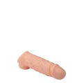Słuchawka powiększająca do penisa RealStuff z paskiem na jądra, silikonowa, 5.5 cala