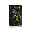 Uprząż BDSM - Ouch! Glow in the Dark - Neon Zielony/Czarny - Regulowana L/XL