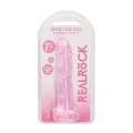 Dildo CRYSTAL CLEAR 7"/17 cm, przezroczyste, wodoodporne, bez ftalanów