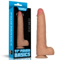 Dildo Power Basics 11'' - Wodoodporny, 10 trybów wibracji, PVC