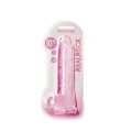 Dildo REALROCK CRYSTAL CLEAR 10"/25,4 cm, realistyczne jądra, wodoodporne, TPE