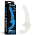 Dildo Lumino Play, 10.5'', TPE, świecący w ciemności, strapless