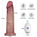 Dildo Sliding Skin Pro II – 10 trybów wibracji, silikon medyczny, wodoodporne