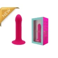Dildo Hitsens 2, podwójna gęstość, przyssawka, różowa, 17 cm