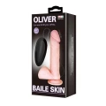 Dildo BAILE - OLIVER 9,5'', elastyczny trzon, przyssawka, naturalne piłki