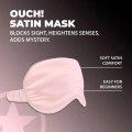 Opaska na oczy Satin - Powder Pink | satyna, elastyczna, miękka konstrukcja