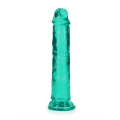 Dildo REALROCK CRYSTAL CLEAR, 7'' / 18 cm, przezroczyste, przyssawka, wodoodporne