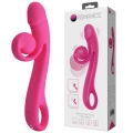 Wibrator podwójnego działania Pretty Love - Silikon, ABS, elastyczny, różowy