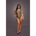 Body teddy LE DESIRE, XL-4XL, Głęboki dekolt V, 92% Nylon, 8% Spandex