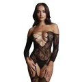 Bodystocking LE DESIRE, koronkowy wzór, elastyczny materiał, rozmiar S-L