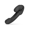 Dildo strap-on No-Parts Morgan, 22 cm, silikon, czarny, elastyczny