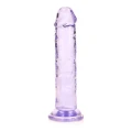 Dildo REALROCK CRYSTAL CLEAR, 6.1'' (15,5 cm), z przyssawką, bez ftalanów, wodoodporne