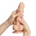Dildo - Sliding Skin, silikon, podwójna gęstość, 18cm długości, 3,8cm średnicy