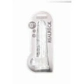 Dildo REALROCK CRYSTAL CLEAR - 10"/25,4 cm, z jądrami, wodoodporne, bez ftalanów