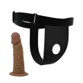 Strap-on Dildo PRETTY LOVE - Houston, 6,8'' silikonowy, regulowana uprząż