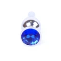 Korek analny (Plug) - seria Luxury Steel, stal nierdzewna, ciemny niebieski, 9,5 cm