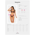 Bielizna erotyczna OBSESSIVE, 2-częściowy komplet S/M, fiszbiny, regulowane ramiączka