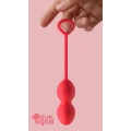 Kulki gejszy (Ben Wa) – Dreamtoys Love Signal, silikonowe IPX8, Ø2,7 cm, 17,5 cm
