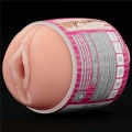 Masturbator dwustronny, naturalny kolor, TPE, wibrujący, 10.3cm długości