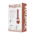 Wibrujące dildo RealRock® - 15,5 cm, Naturalny kolor, Przyssawka, Elastyczny materiał