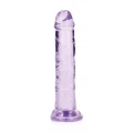 Dildo REALROCK CRYSTAL CLEAR, 6.1'' (15,5 cm), z przyssawką, bez ftalanów, wodoodporne