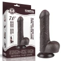 Dildo - Podwójna Warstwa TPE, 7 cali, Elastyczny Kształt, Przyssawka