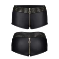 Szorty erotyczne DEMONIQ Kolekcja Cash Baby MICHELLE z wetlooku, złotym zamkiem, czarne L