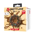 Pierścień erekcyjny, Pretty Love Choco, silikonowy, 4,6cm wewnętrzny, design pączka