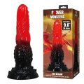 Dildo Power Monsters - 24,5 cm, pofalowany silikon, ultra-mocna przyssawka
