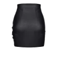Mini spódniczka ekoskórzana AZZURRA, czarna, elastyczna, XL – klasyka w nowoczesnym wydaniu