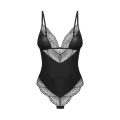 Body koronkowe OBSESSIVE Lobellis M/L, elastyczna tkanina, regulowane ramiączka, czarny